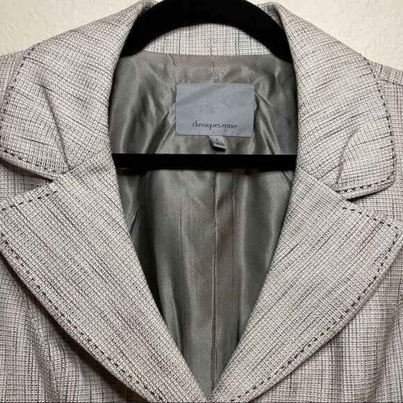 Classiques Entier Tailored Gray Blazer Sz S - Picture 4 of 10
